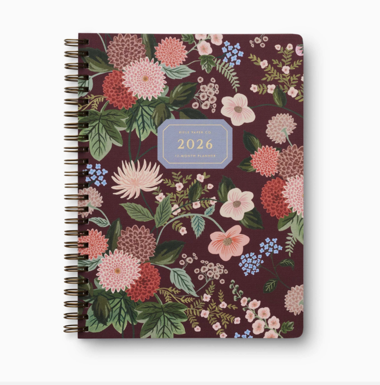 Rifle Paper Co. 2026 Dahlia 12-Month Softcover Spiral Planner