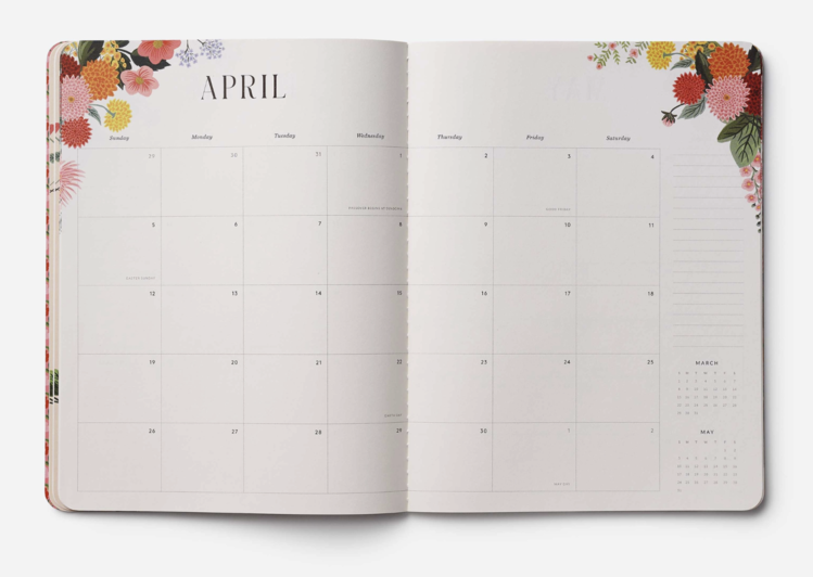 Rifle Paper Co. 2026 Dahlia 12-Month Appointment Notebook