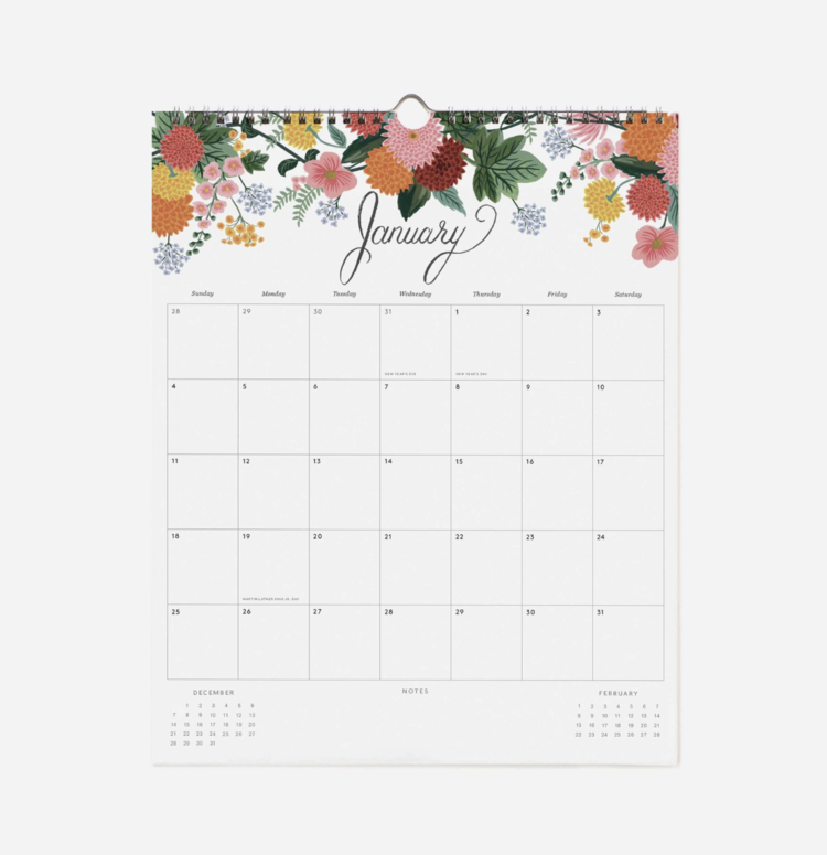 Rifle Paper Co. 2026 Dahlia Appointment Calendar