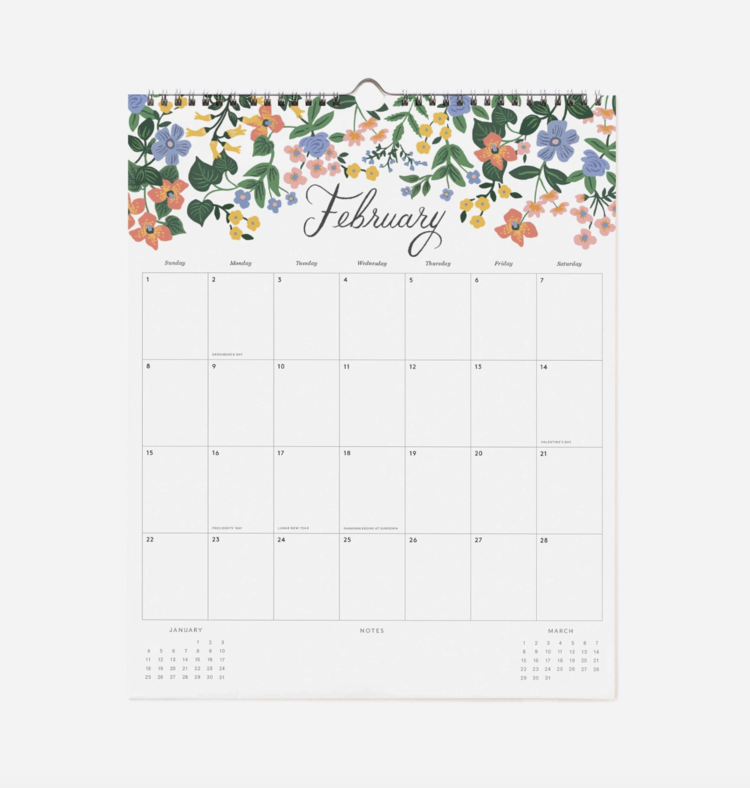 Rifle Paper Co. 2026 Dahlia Appointment Calendar