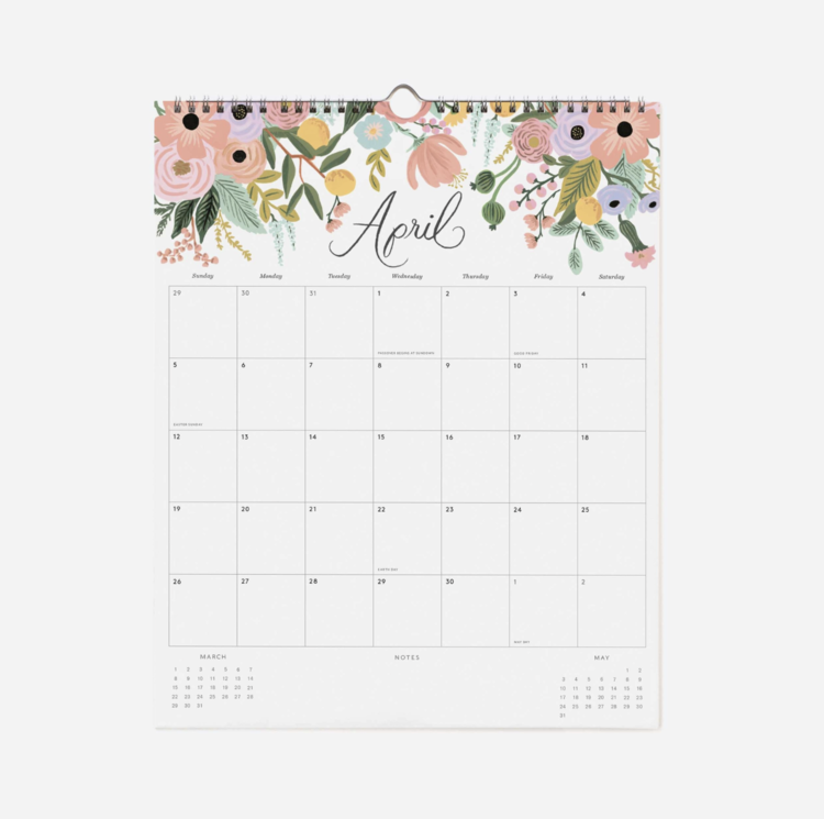 Rifle Paper Co. 2026 Dahlia Appointment Calendar