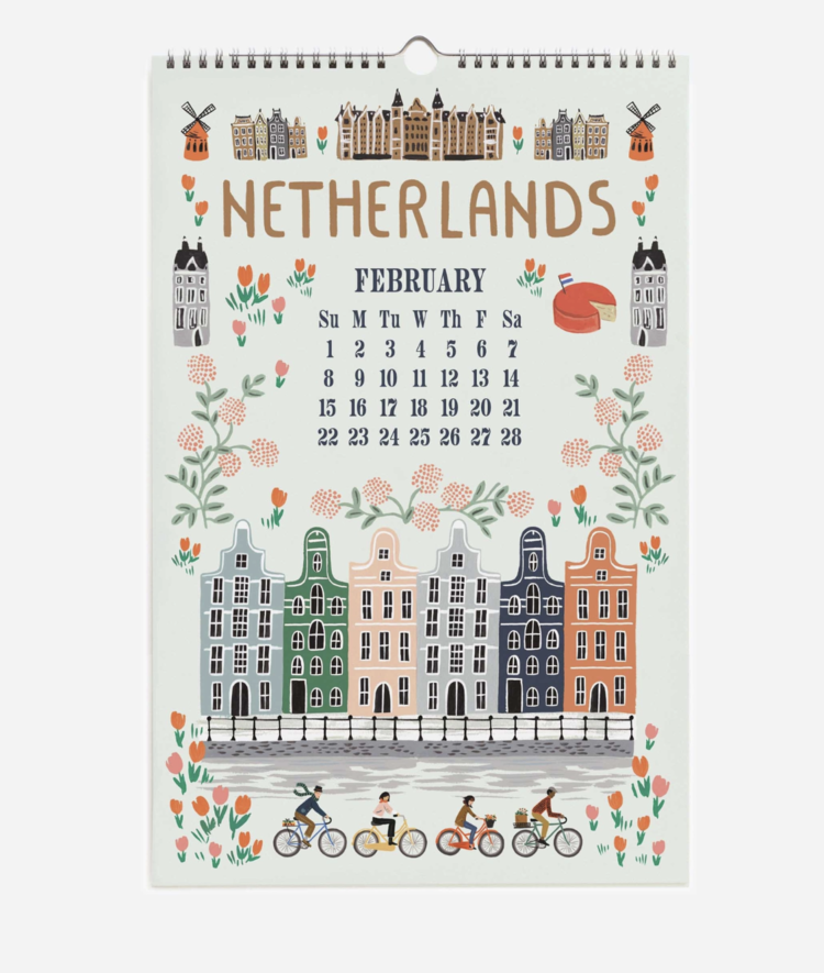 Rifle Paper Co. 2026 World Travel Wall Calendar