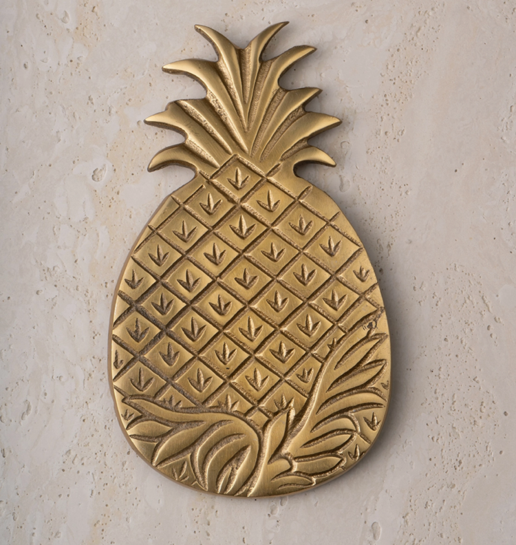 India Handicrafts Inc Gold Pineapple Trivet