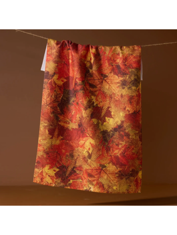 Geometry Falling Foliage Tea Towel
