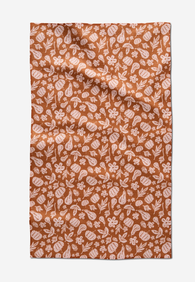 Geometry Farm Harvesting Days Tea Towel