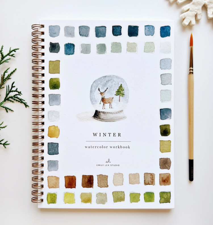 emily lex studio Winter Watercolor Workbook