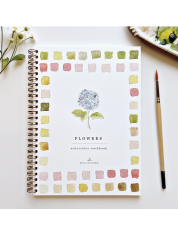 emily lex studio Flowers Watercolor Workbook