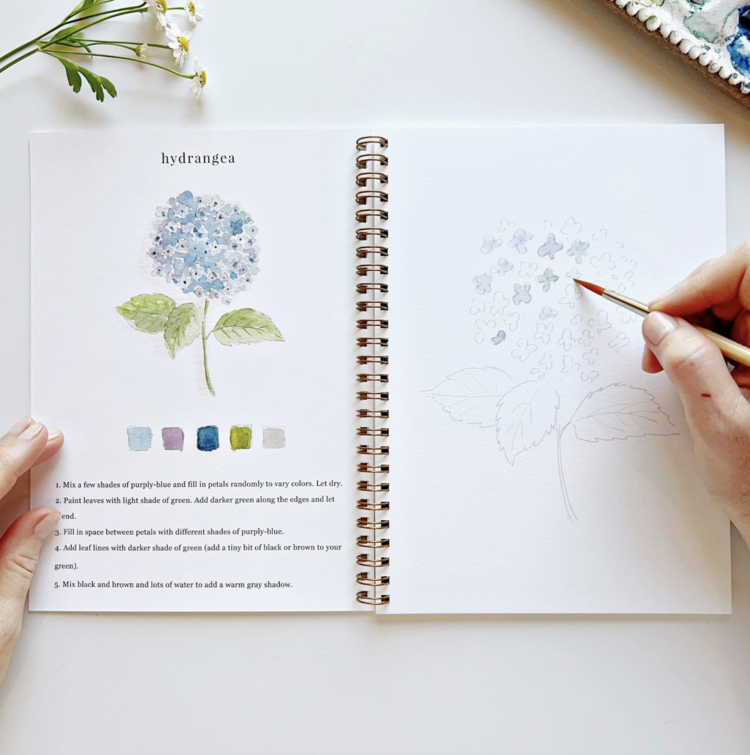 emily lex studio Flowers Watercolor Workbook