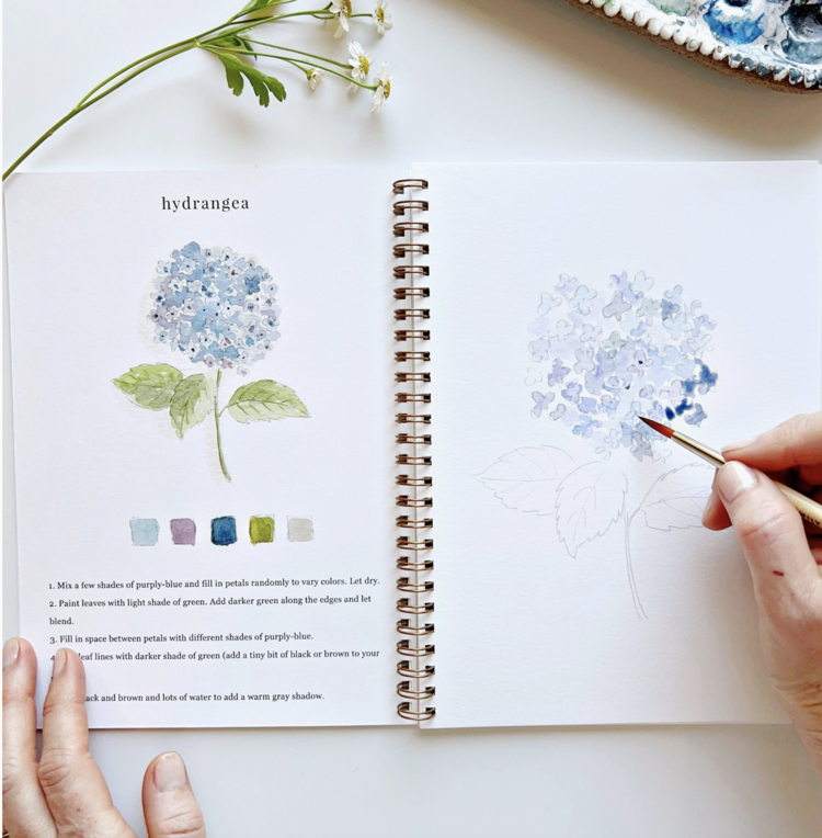 emily lex studio Flowers Watercolor Workbook