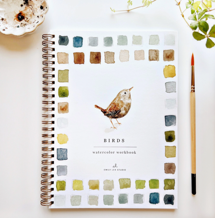 emily lex studio Birds Watercolor Workbook