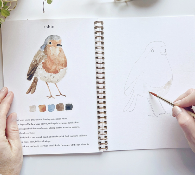 emily lex studio Birds Watercolor Workbook