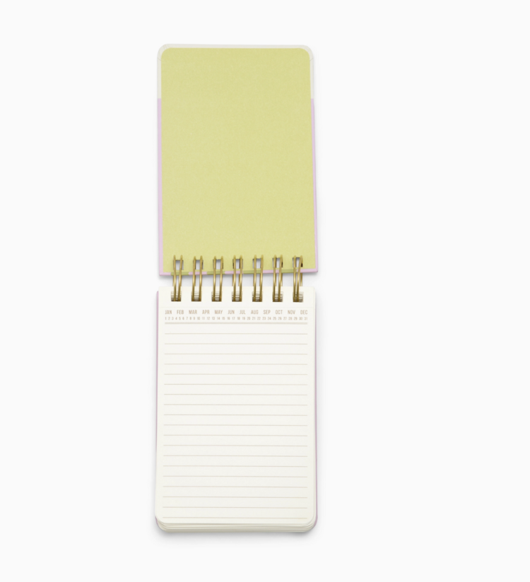 Designworks Ink Twin Wire Notepad, 4" X 6" - Wavy Stripes
