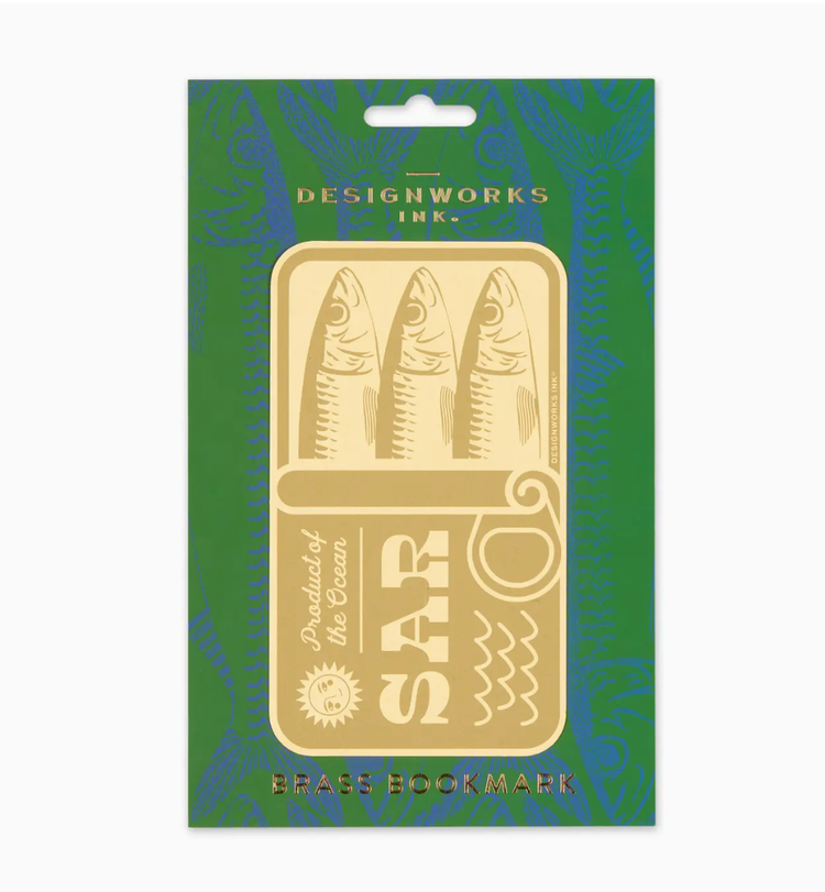 Designworks Ink Brass Bookmark - Sardines