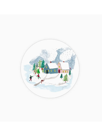 Seedlings Winter Houses Coaster