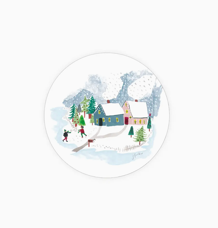 Seedlings Winter Houses Coaster
