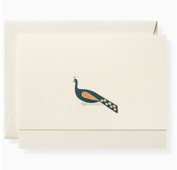 Karen Adams Designs Peacock Individual Notecard