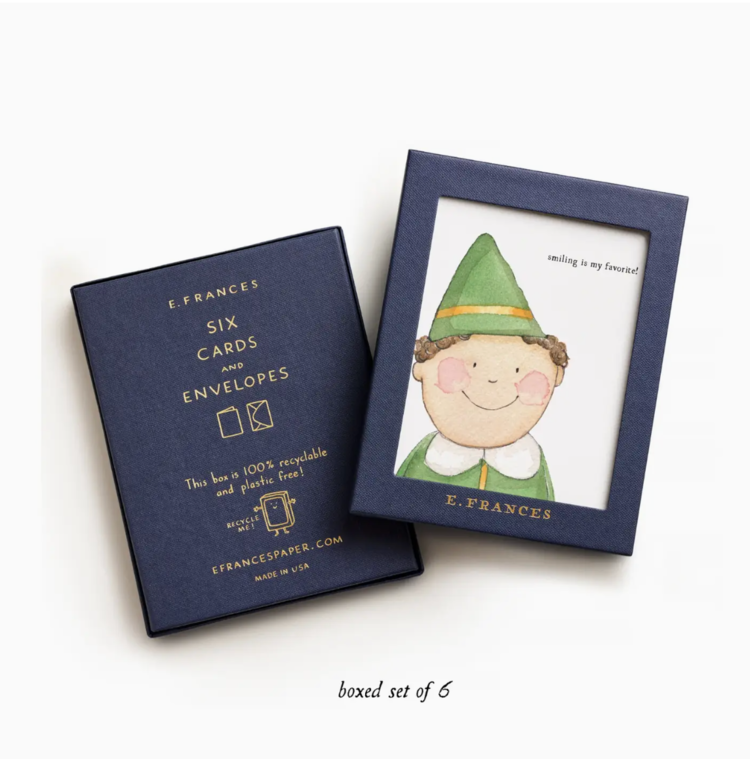 E. Frances Paper Studio Smiling Buddy Elf Boxed Set