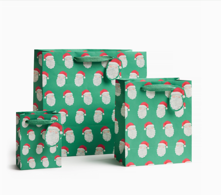 E. Frances Paper Studio Vintage Santa Gift Bag - Medium
