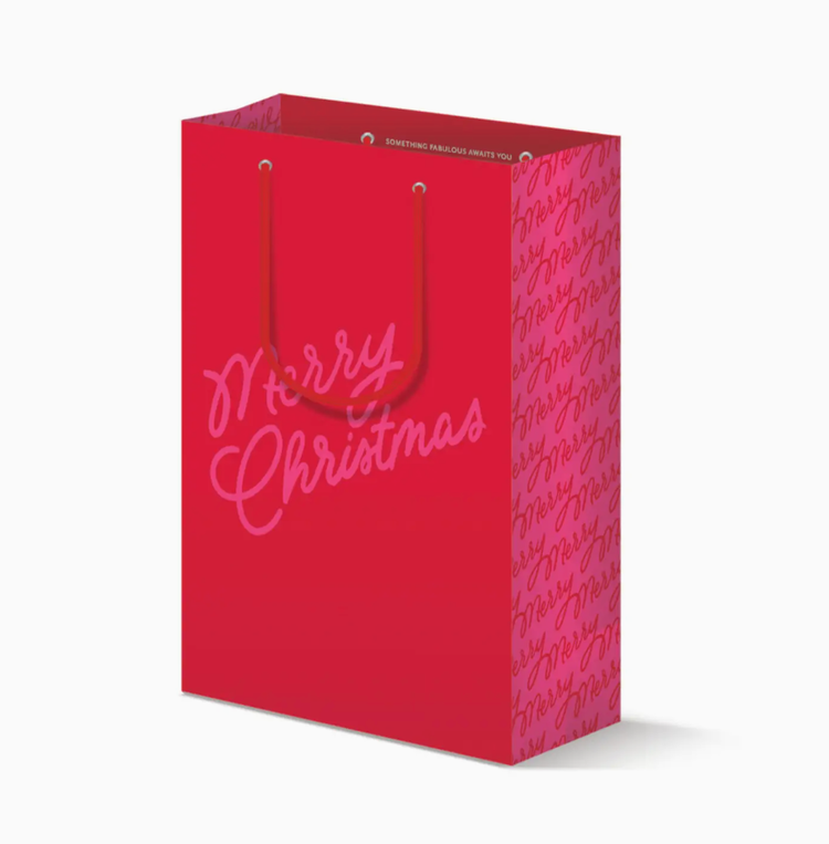 Dahlia Press Merry Script, Christmas Gift Bag