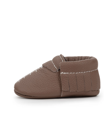 BirdRock Baby Touchdown Genuine Leather Baby Moccasins, 6.5