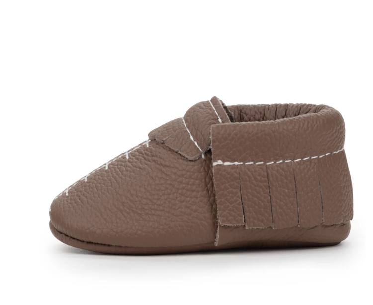 BirdRock Baby Touchdown Genuine Leather Baby Moccasins, 6.5