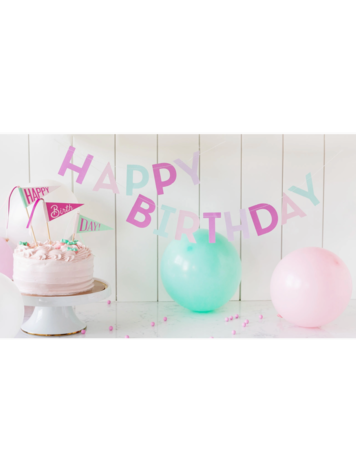 My Mind's Eye Pink Birthday "Happy Birthday" Banner