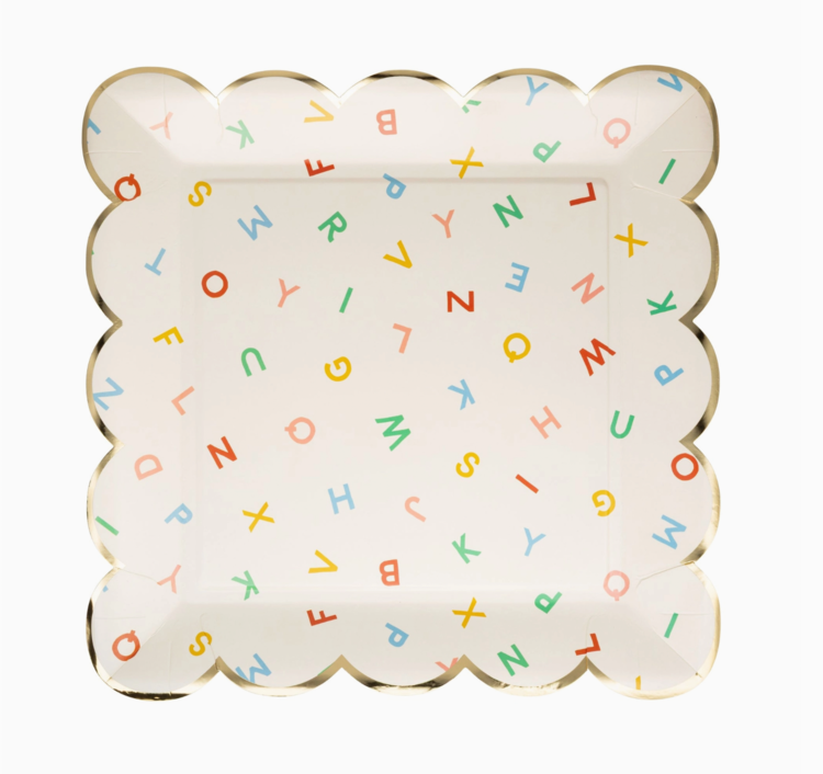 My Mind's Eye Scattered Alphabet Paper Plate