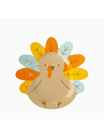 My Mind's Eye Harvest Turkey Shaped Disposable Plate