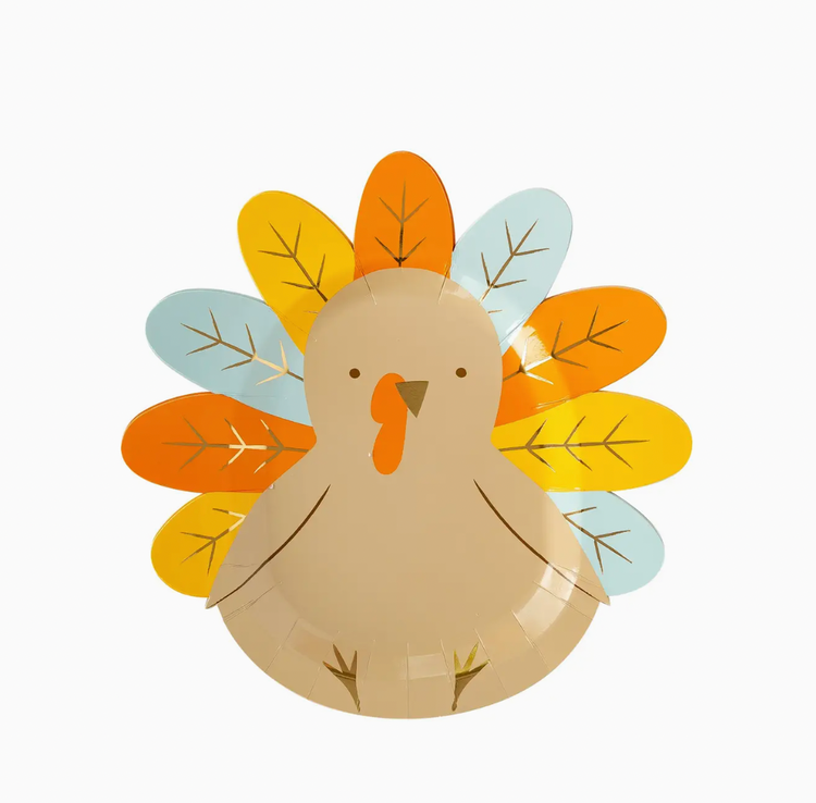 My Mind's Eye Harvest Turkey Shaped Disposable Plate