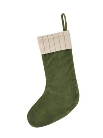 mud pie Green Velvet Stocking