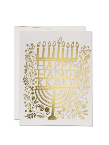 Red Cap Cards Hanukkah Candles