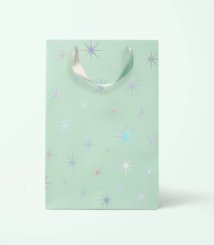Sunshine Studios Starburst Gift Bag  Mint Medium