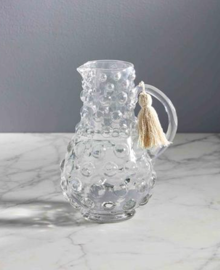 mud pie Hobnail Pitcher