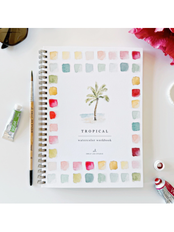emily lex studio Tropical Watercolor Workbook