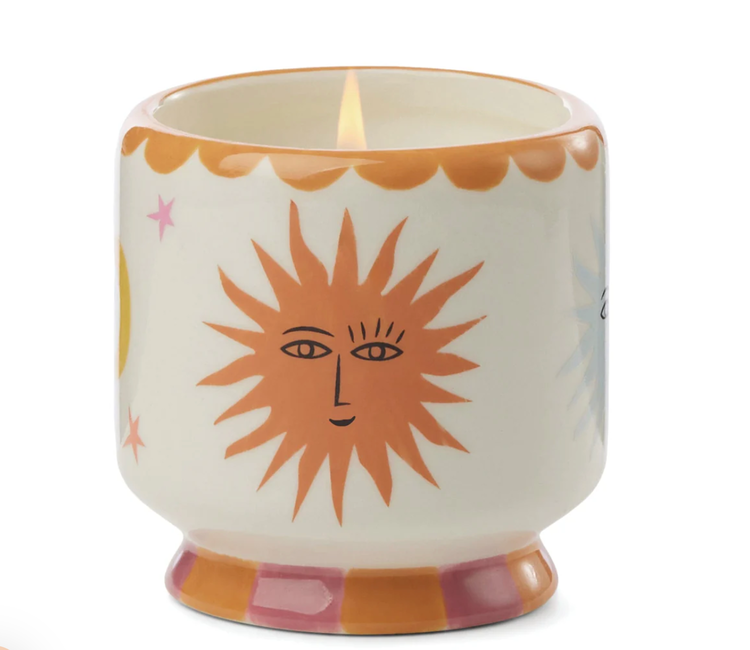 Paddywax A DOPO 8 OZ HANDPAINTED “SUN” CERAMIC