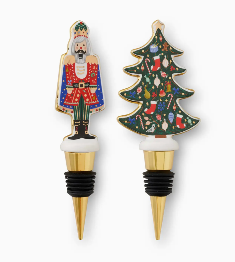 Rifle Paper Co. Nutcracker Wine Stopper Set