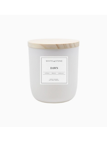 White Stone Candles Dawn Candle