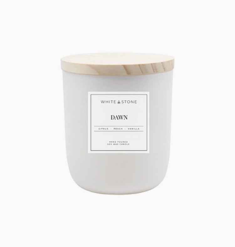 White Stone Candles Dawn Candle