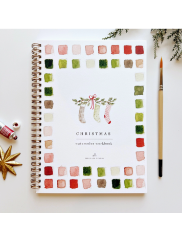 emily lex studio Christmas Watercolor Workbook