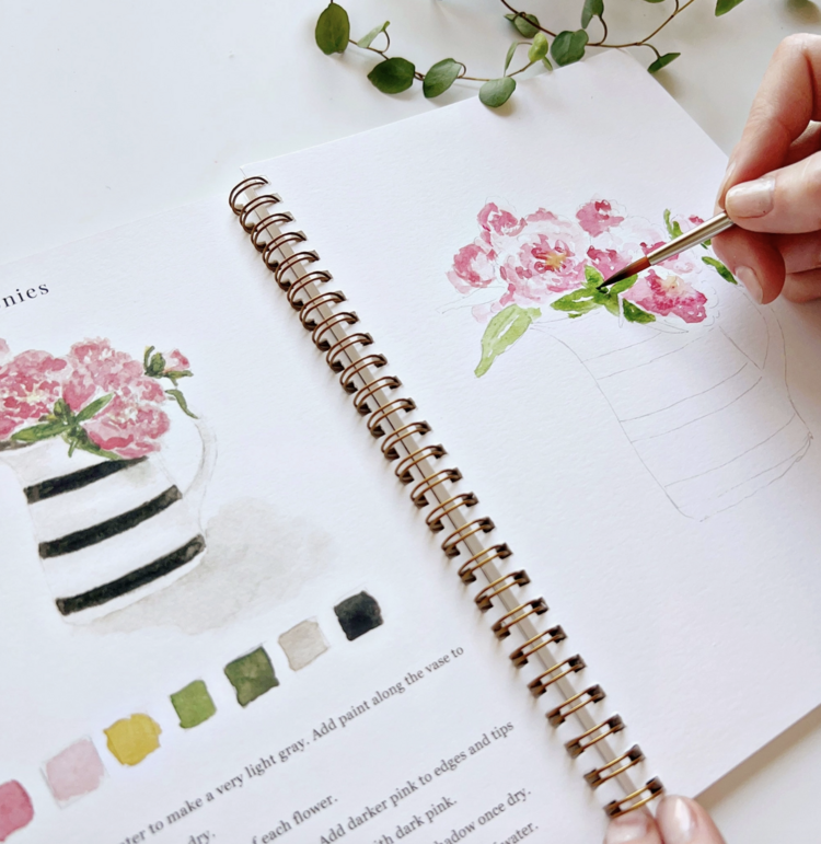 emily lex studio Bouquets Watercolor Workbook