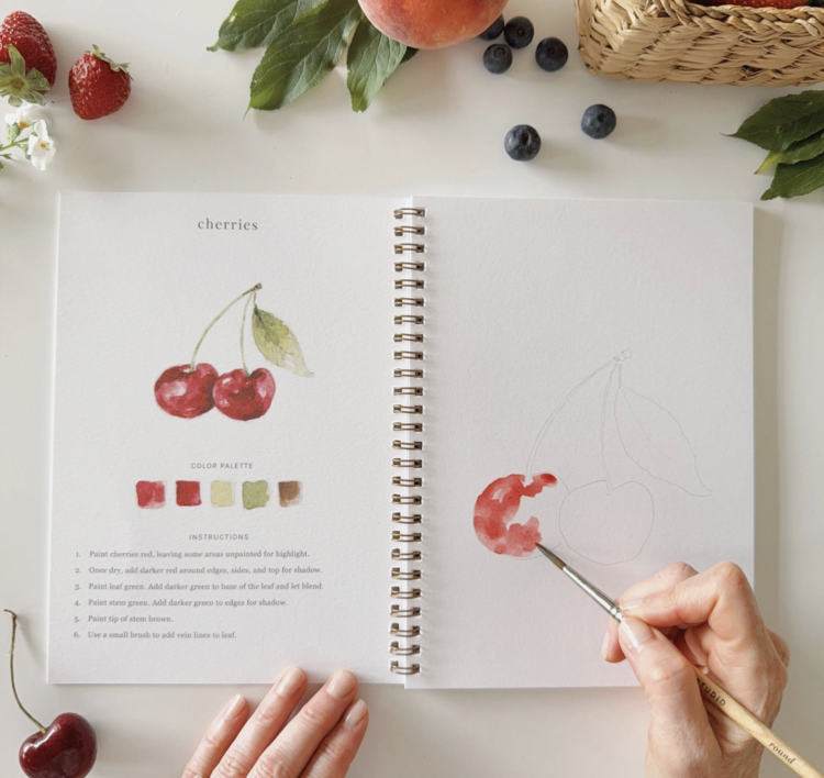 emily lex studio Fruit Watercolor Workbook