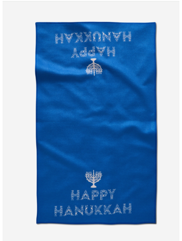 Geometry Happy Hanukkah To You Tea Towel