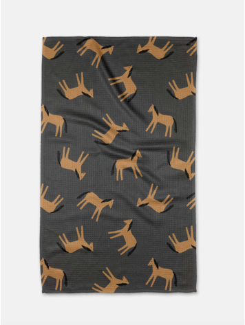 Geometry Horses Tea Towel