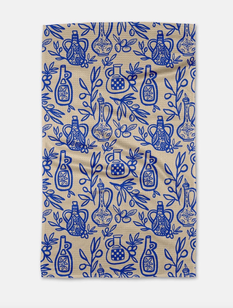 Geometry Mediterranean Pour Tea Towel