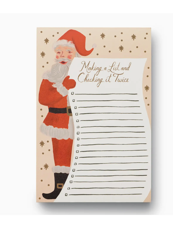 Rifle Paper Co. Santa's List Notepad