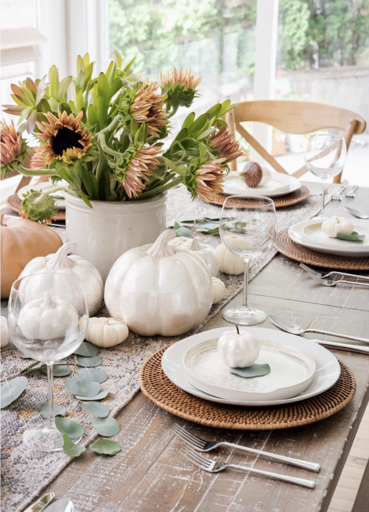 Dekorasyon Gifts Decor Large Capiz White Pumpkin