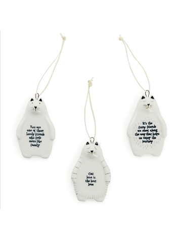 Two's Company Cat Hanging Ornament