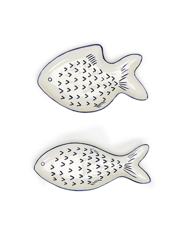 Two's Company Fish Shaped Tidbit Bowels