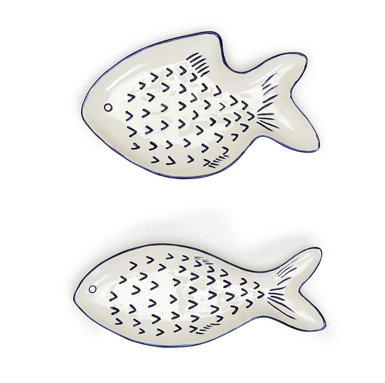 Two's Company Fish Shaped Tidbit Bowels