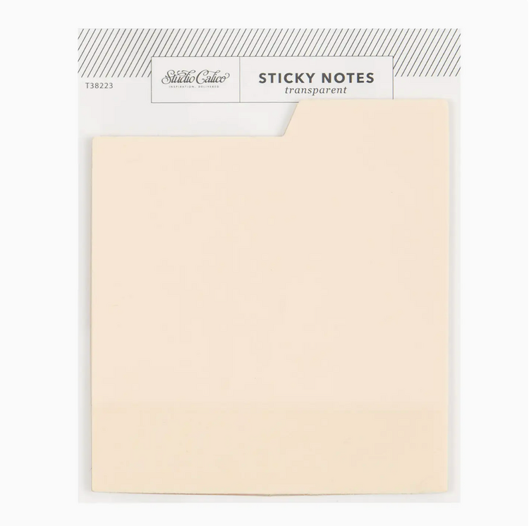 Studio Calico Tabbed Transparent Sticky Notes - Cream